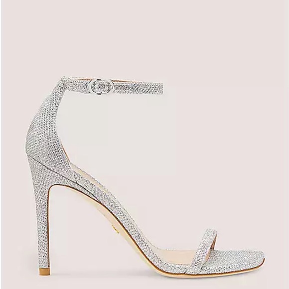 NWT Stuart Weitzman Nudistcurve 100 Strap Sandal Crystal size 7.5 - Picture 2 of 10